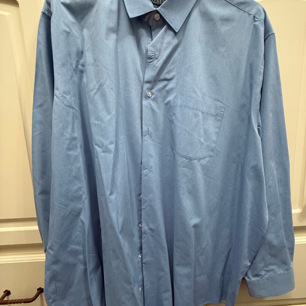 Classic Blue Men's Dress Shirt